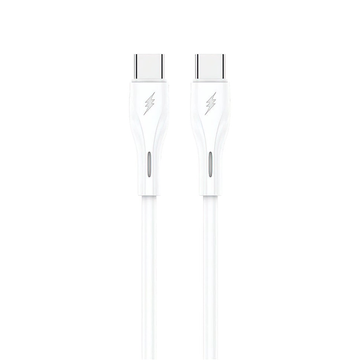 Cable de Datos y Carga USB-C - USB-C Sendem M36C, 66W, 1m, Blanco