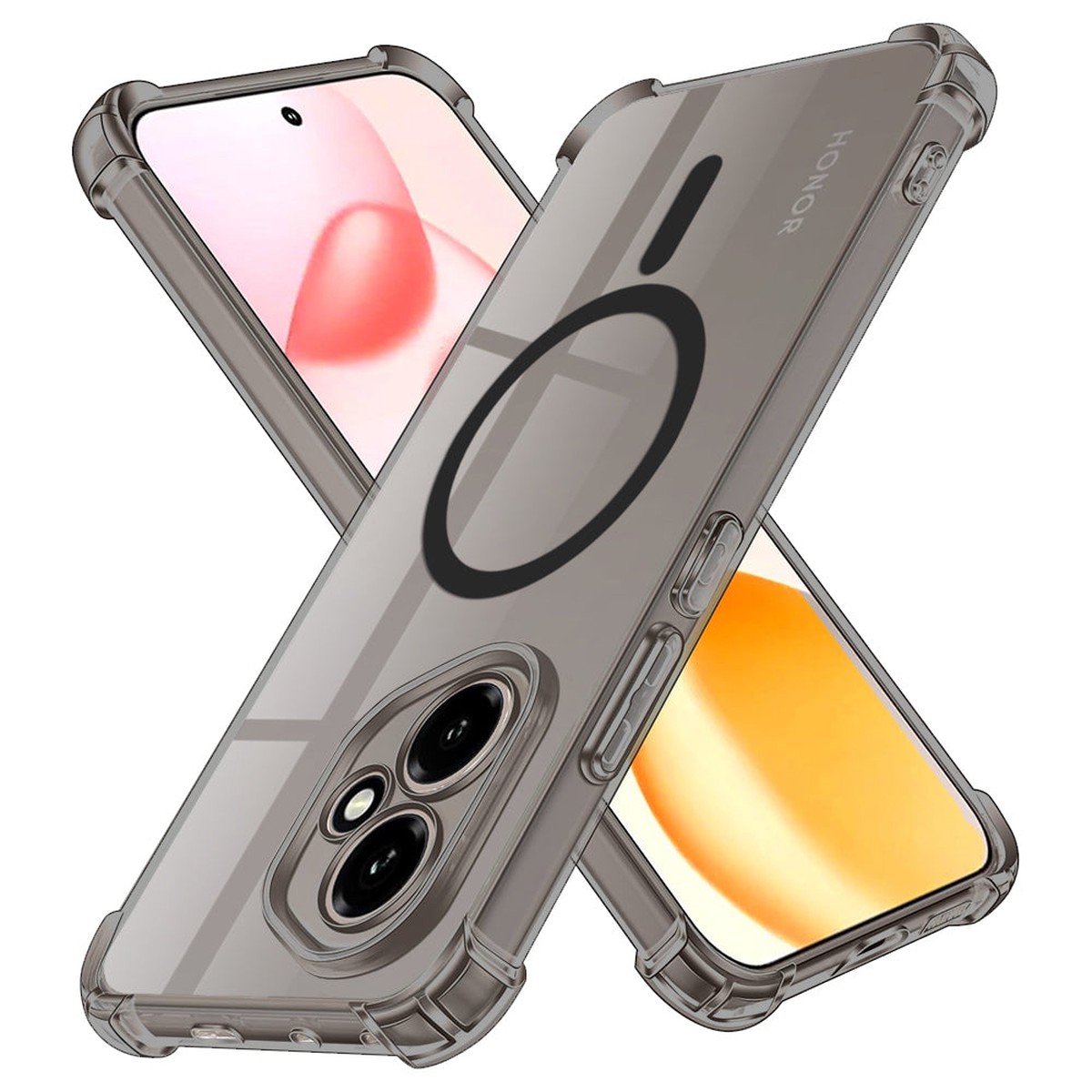 Funda MagSafe para Honor X6b, Techsuit, Transparente a prueba de golpes, Ahumada