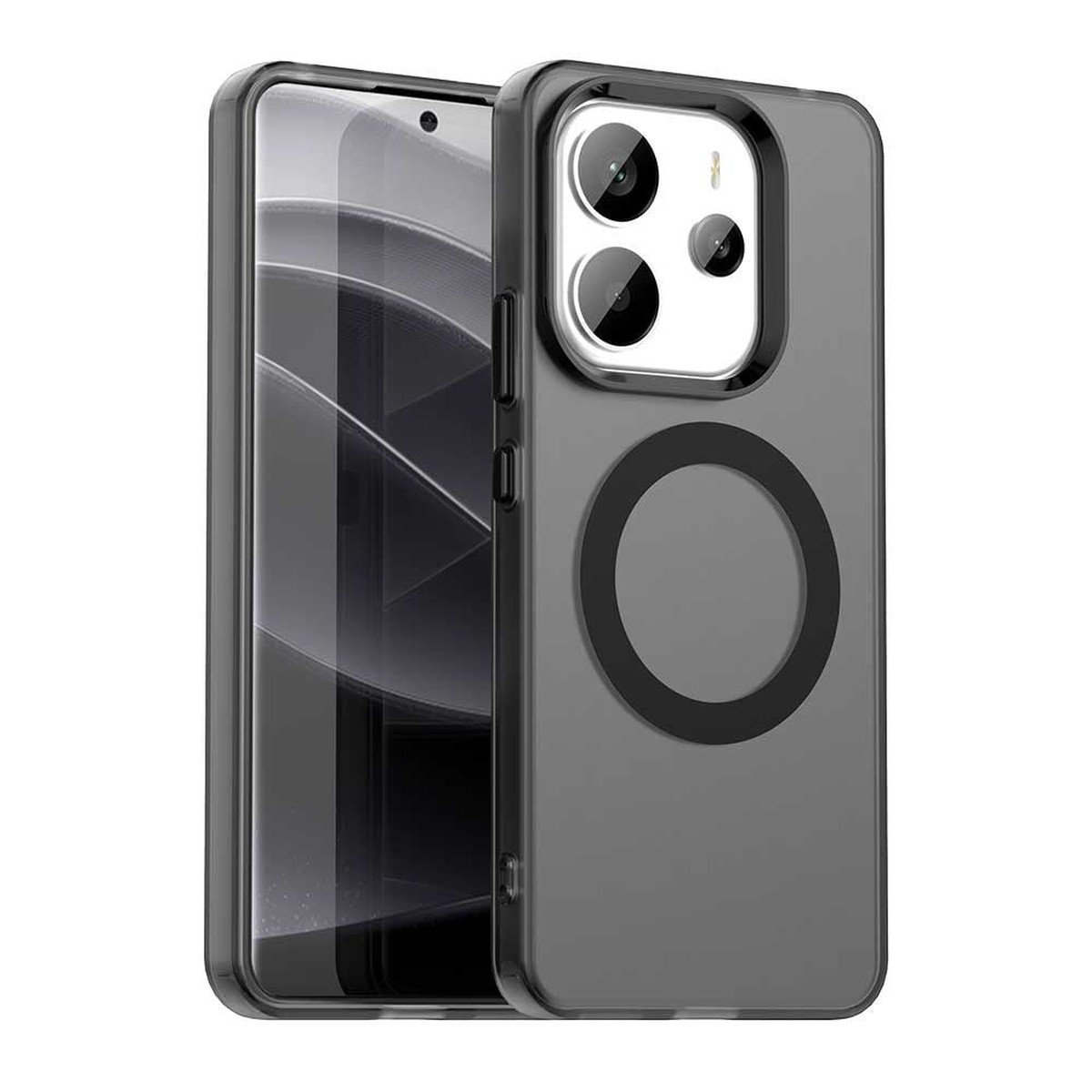 Funda MagSafe para Xiaomi Redmi Note 14 4G (Regional), Techsuit, CandyCase, Negra