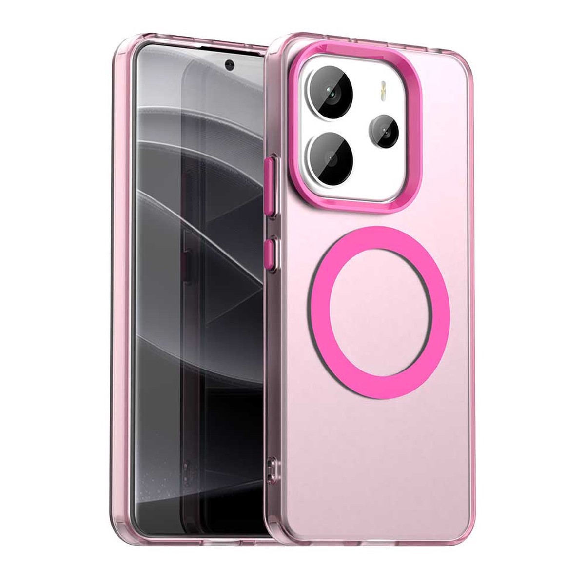 Funda MagSafe para Xiaomi Redmi Note 14 4G (Regional), Techsuit, CandyCase, Rosa
