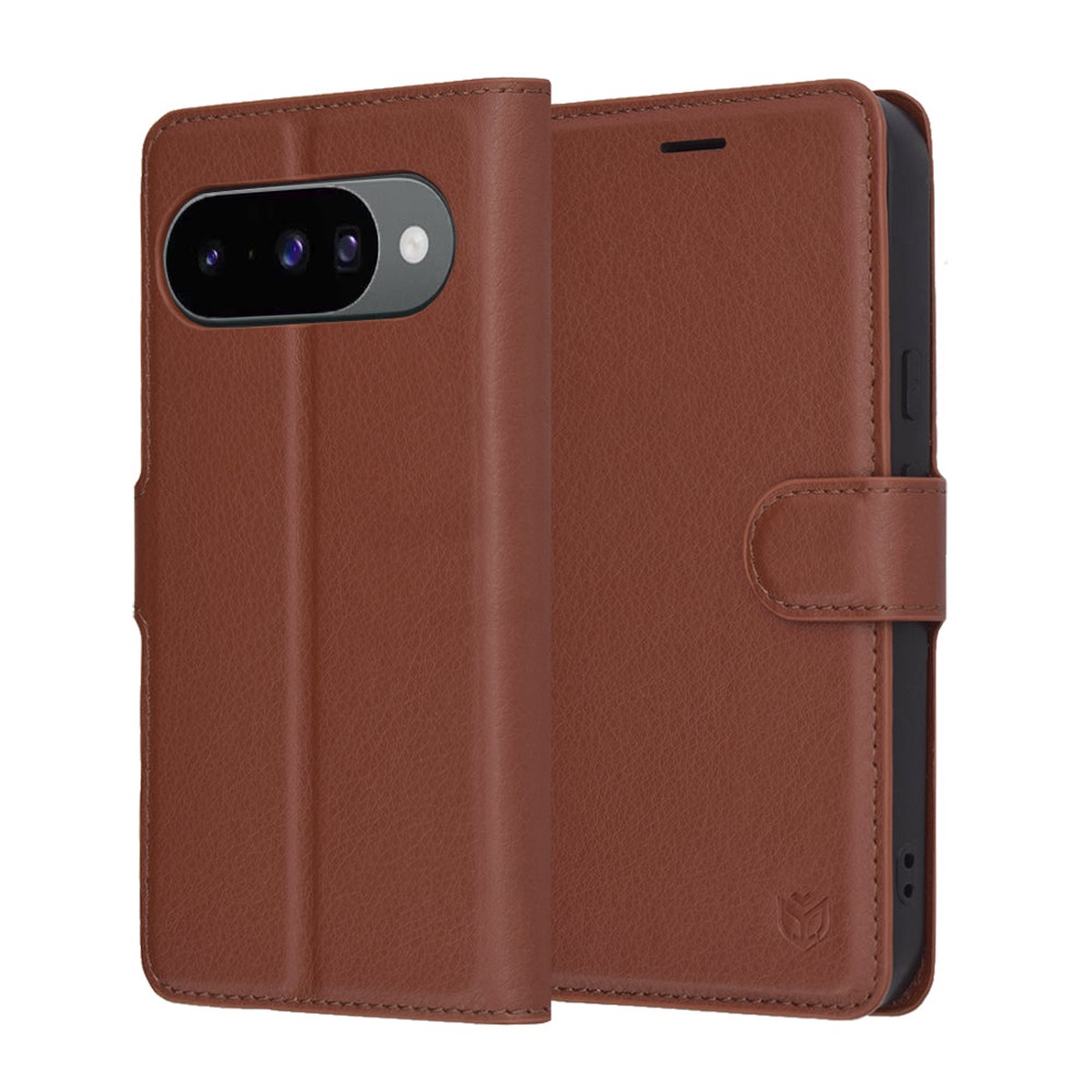 Funda para Google Pixel 10 Pro / 10, Techsuit, Leather Folio, Marrn
