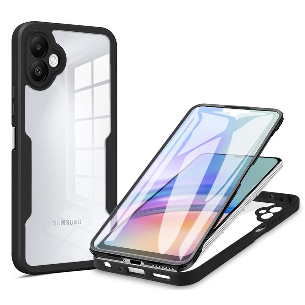 Funda para Samsung Galaxy A07 4G A075, Techsuit, ColorVerse 360, Negra
