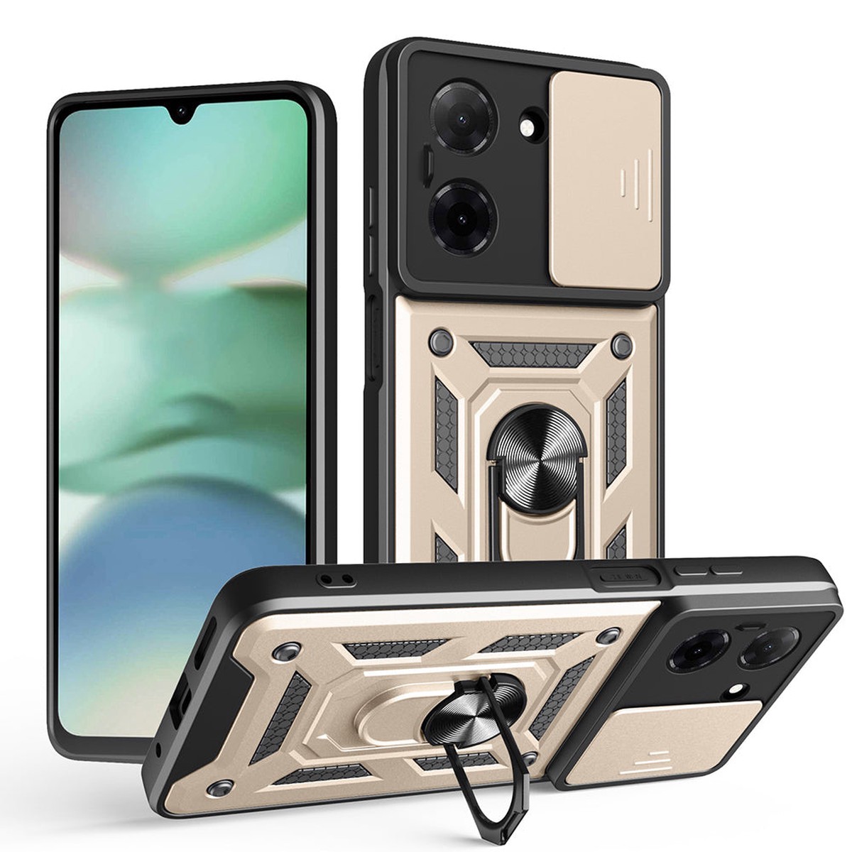 Funda para Xiaomi Redmi A5 4G (Regional), Techsuit, CamShield, Dorada