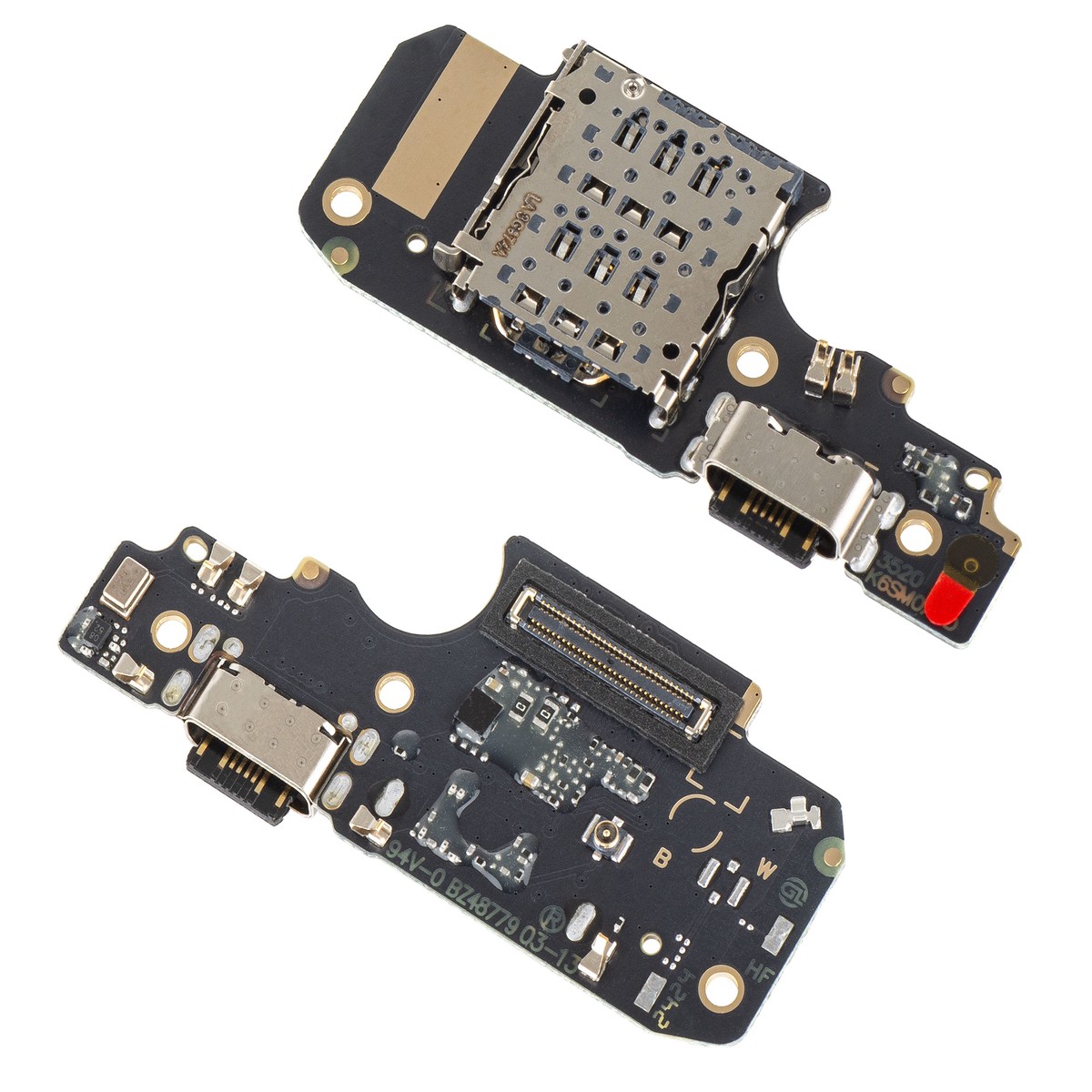 Placa con Conector de Carga - Micrfono - Mdulo Lector de SIM Xiaomi Redmi Note 12 Pro 4G
