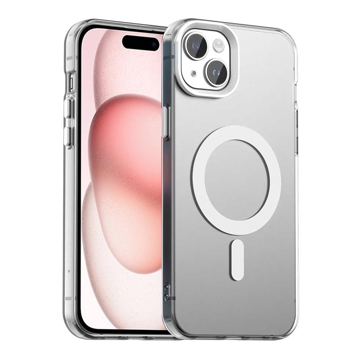 Funda MagSafe para Apple iPhone 15, Techsuit, CandyCase, Blanca