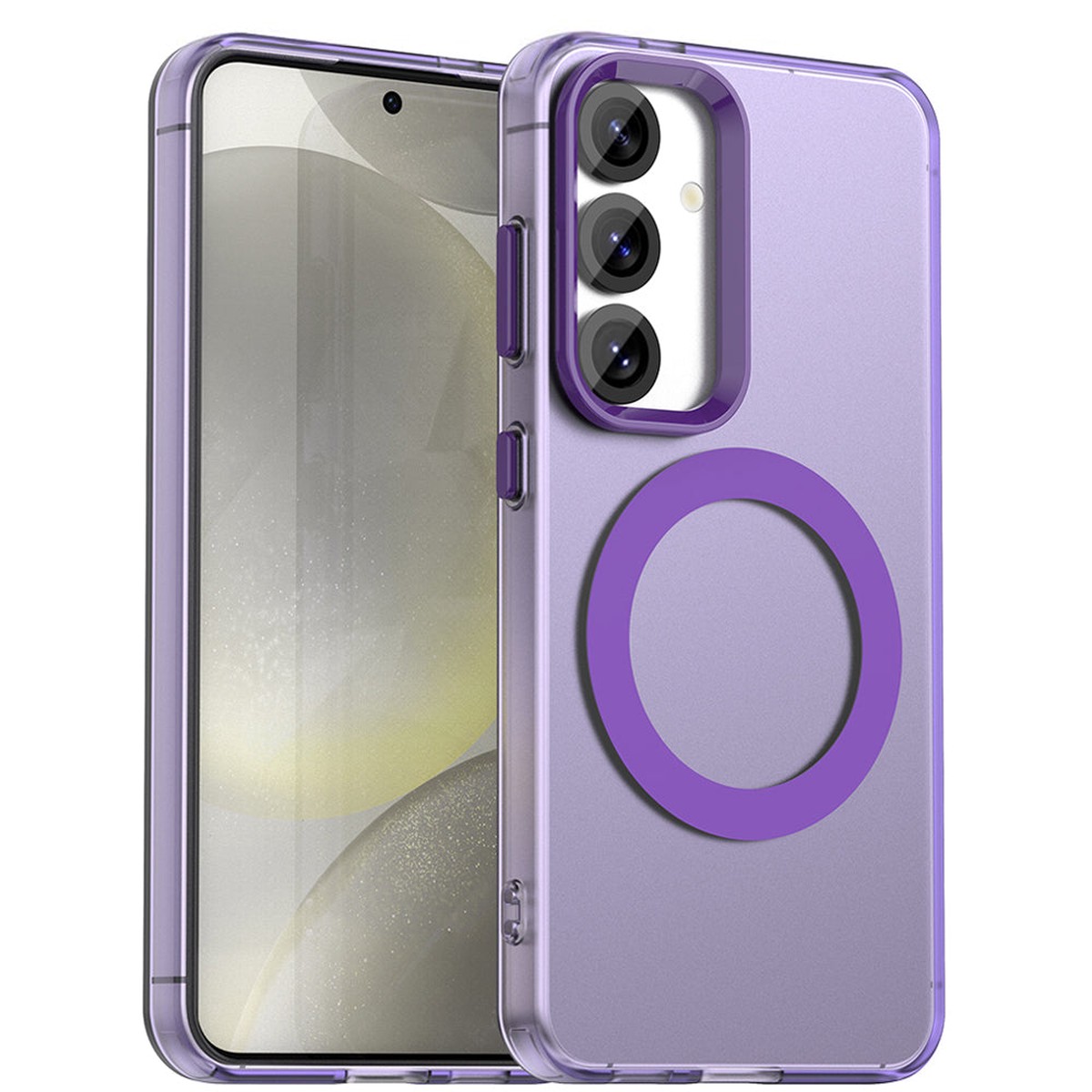 Funda MagSafe para Samsung Galaxy S24 FE S721, Techsuit, CandyCase, Morado