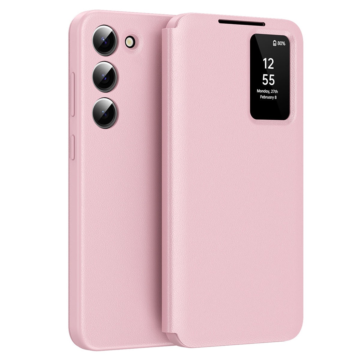 Funda para Samsung Galaxy S23+ S916, Techsuit, SmartView, Rosa