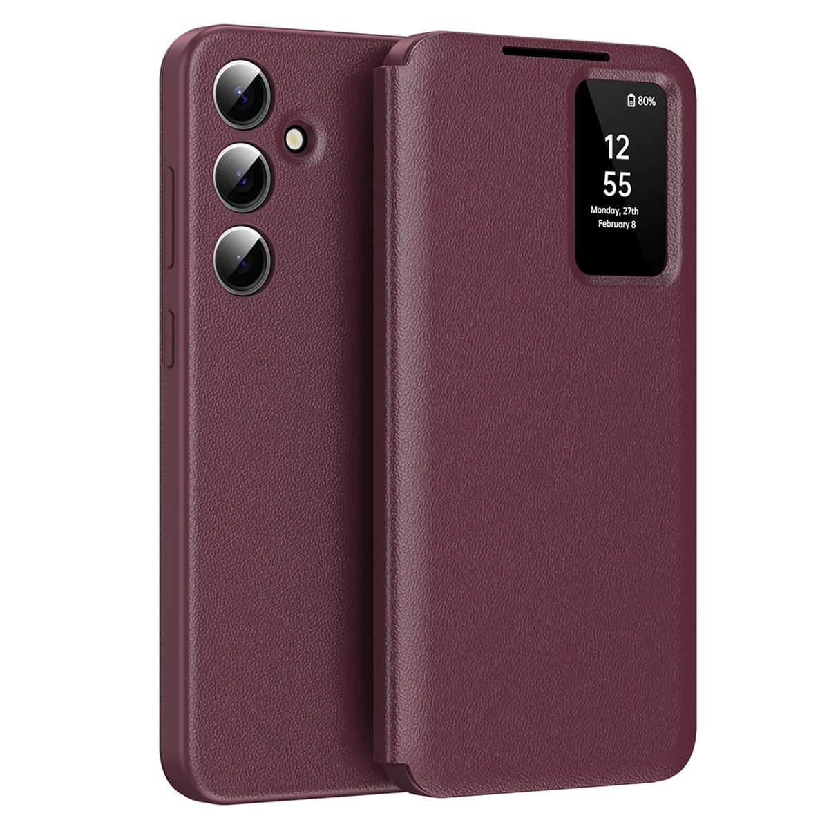 Funda para Samsung Galaxy S24 S921, Techsuit, SmartView, Roja