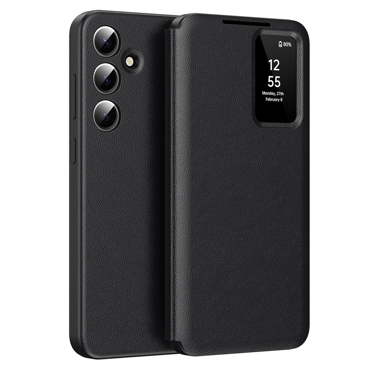 Funda para Samsung Galaxy S24+ S926, Techsuit, SmartView, Negra