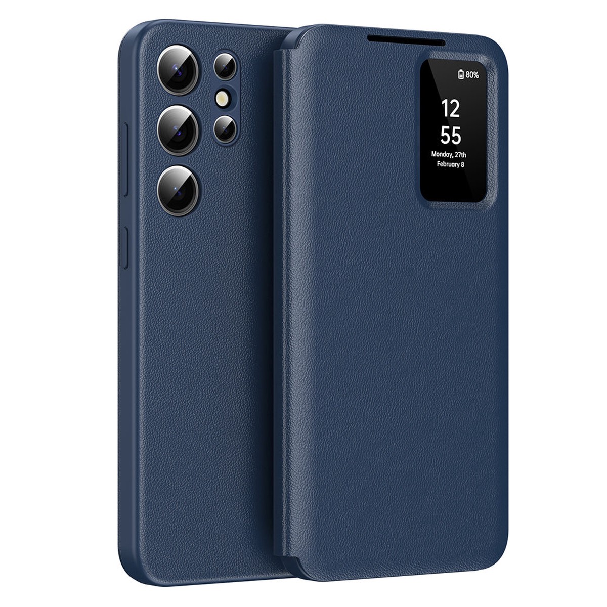 Funda para Samsung Galaxy S24 Ultra S928, Techsuit, SmartView, Azul