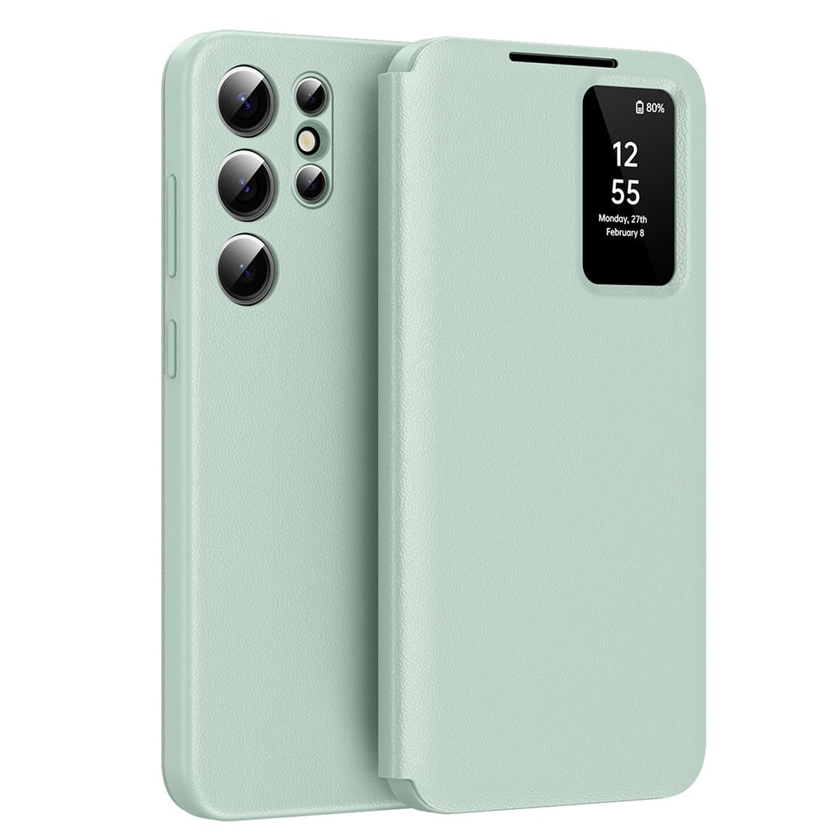 Funda para Samsung Galaxy S24 Ultra S928, Techsuit, SmartView, Verde