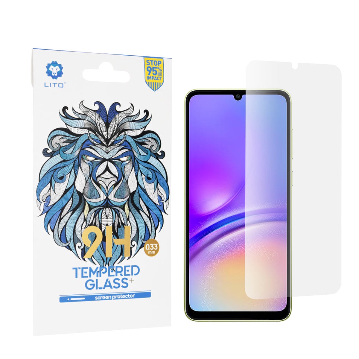 Protector de pantalla Lito Classic para Samsung Galaxy A05s A057 / A05 A055, vidrio templado, adhesivo completo, 2.5D