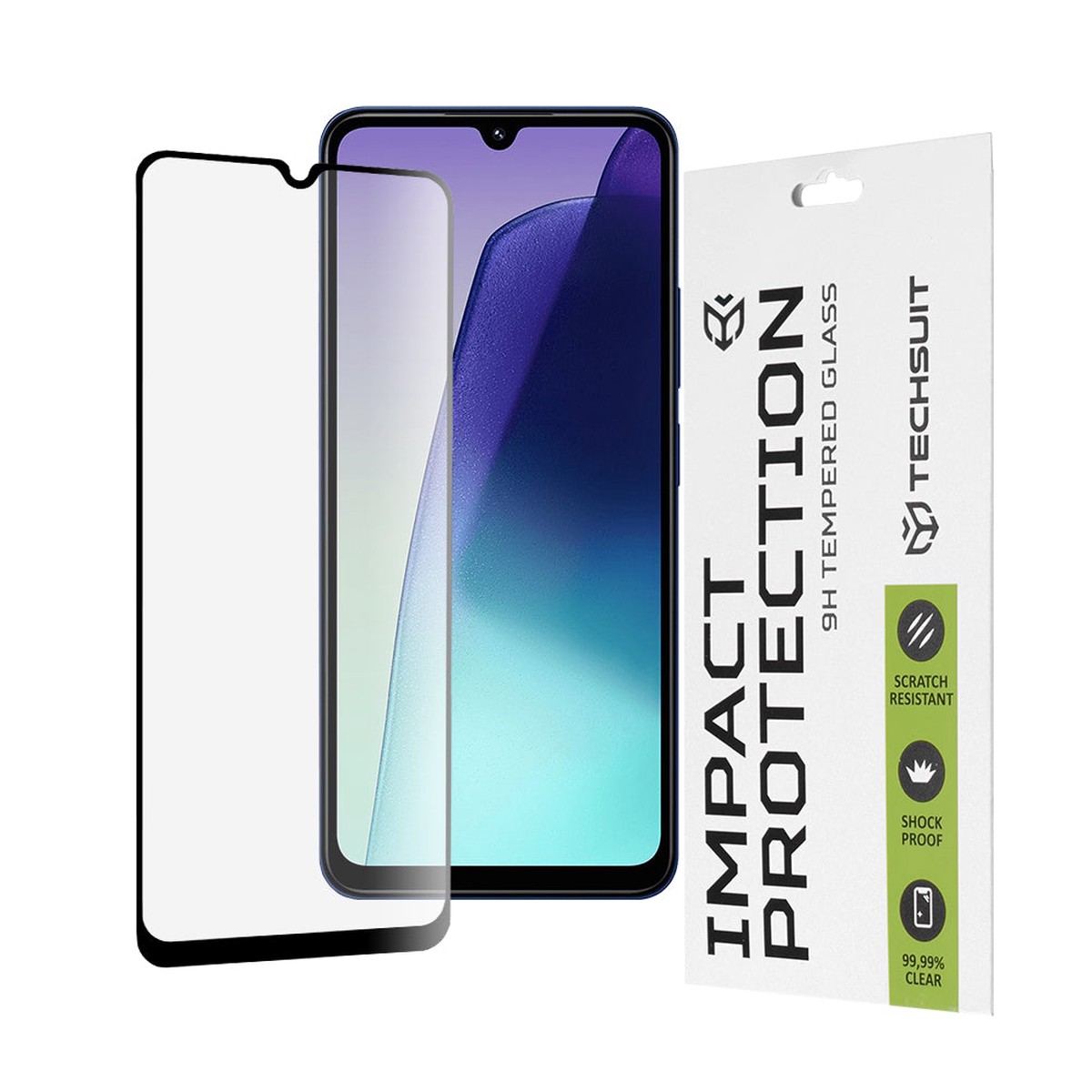 Protector de pantalla Techsuit para Xiaomi Redmi A5 4G (Regional) / 14C / Poco C75, vidrio templado, adhesivo completo, 111D, negro