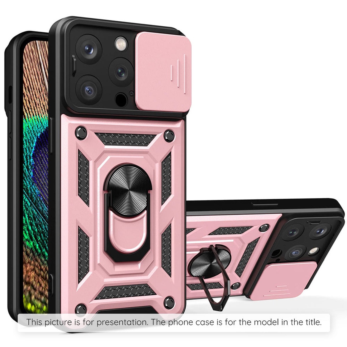 Funda para Oppo Reno14 FS 5G / Reno14 F, Techsuit, CamShield, Rosa