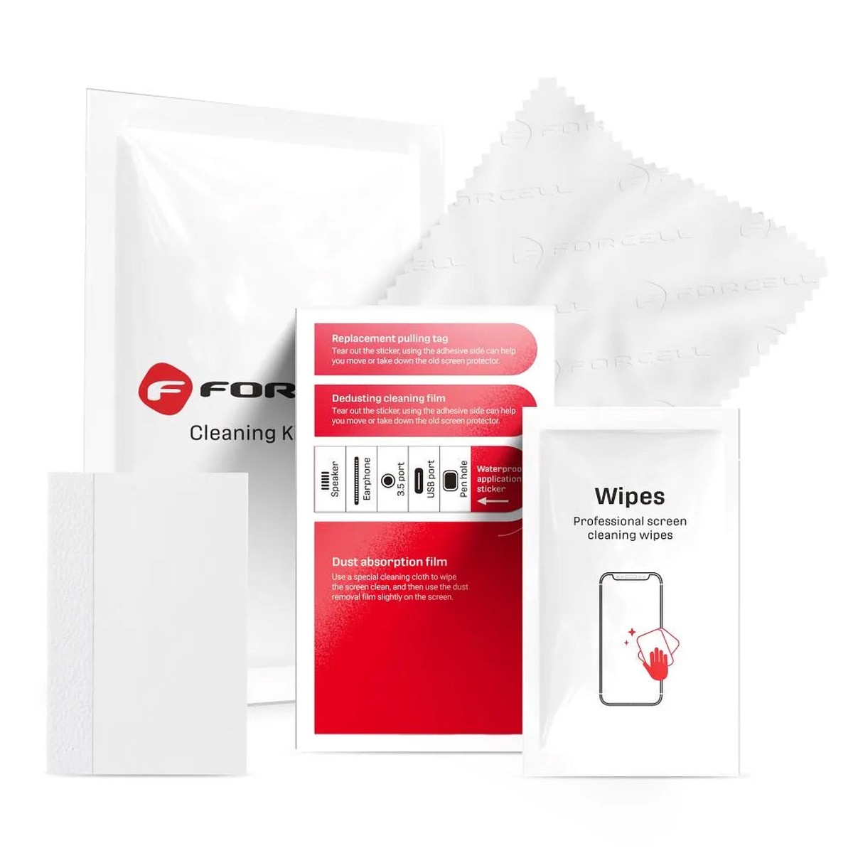 Kit de aplicacin de pelcula protectora Forcell, 4 en 1