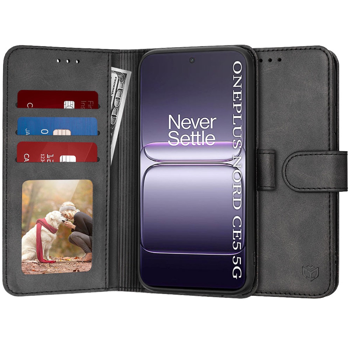 Funda para OnePlus Nord CE5, Techsuit, Diary Book, Negra