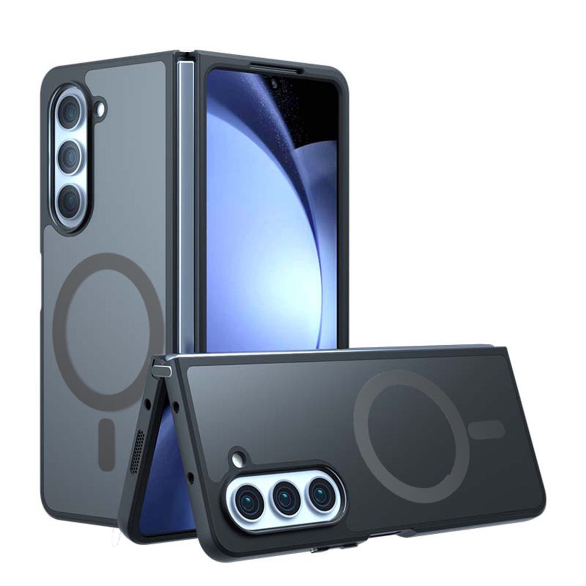 Funda MagSafe para Samsung Galaxy Z Fold6 F956, Techsuit, PureFrost, Negra Satinada