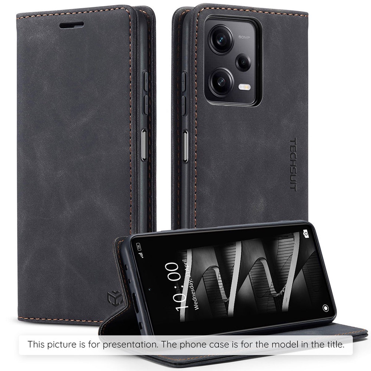 Funda para Motorola Moto G56, Techsuit, Confy, Negra