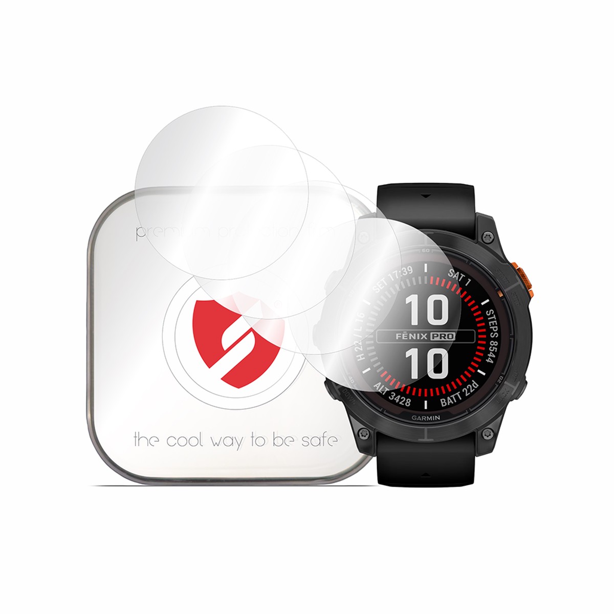 Protector de pantalla Smart Protection Premium Classic para Garmin Fenix 7 Pro Solar, Set de 4 piezas, Plstico