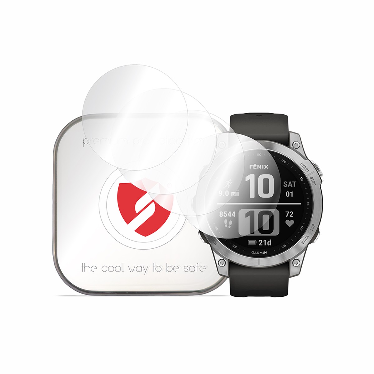 Protector Smart Protection Premium Classic para Garmin Fenix 7, Set de 4 piezas, Plstico