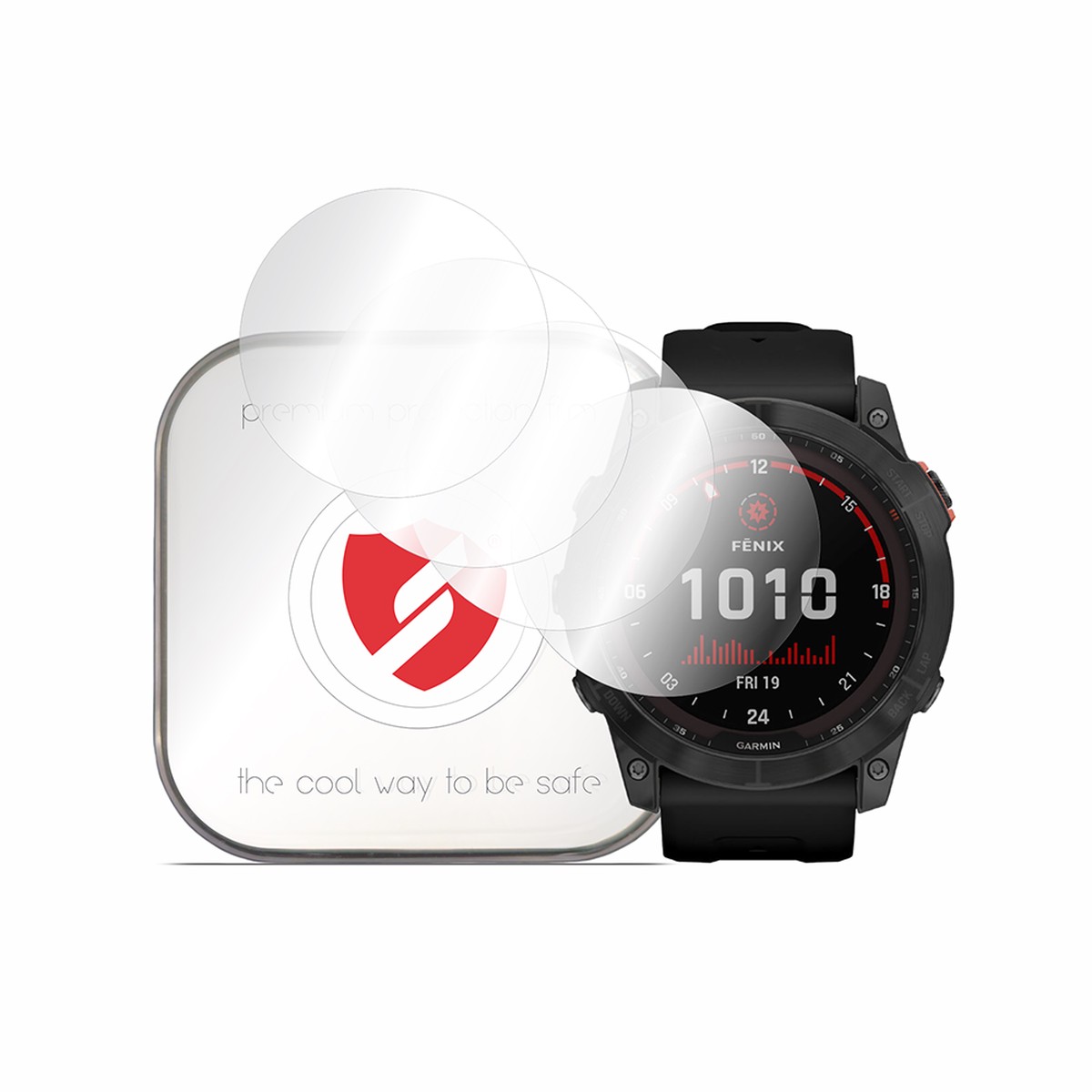 Protector Smart Protection Premium Classic para Garmin Fenix 7X, Set de 4 piezas, Plstico