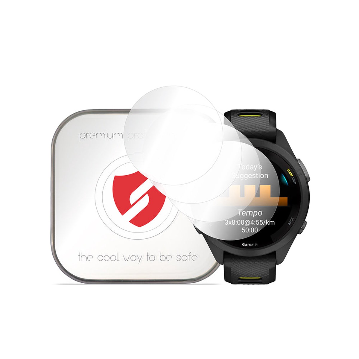Protector Smart Protection Premium Classic para Garmin Forerunner 265S, Set de 4 piezas, Plstico