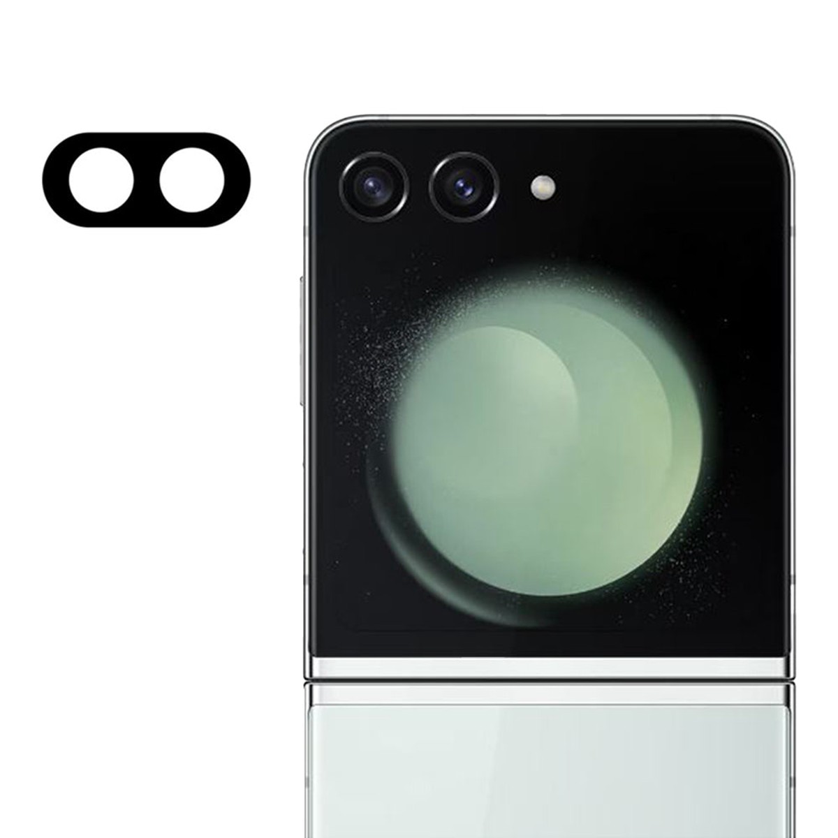 Protector de cmara trasera Techsuit para Samsung Galaxy Z Flip6 F741, vidrio templado, negro