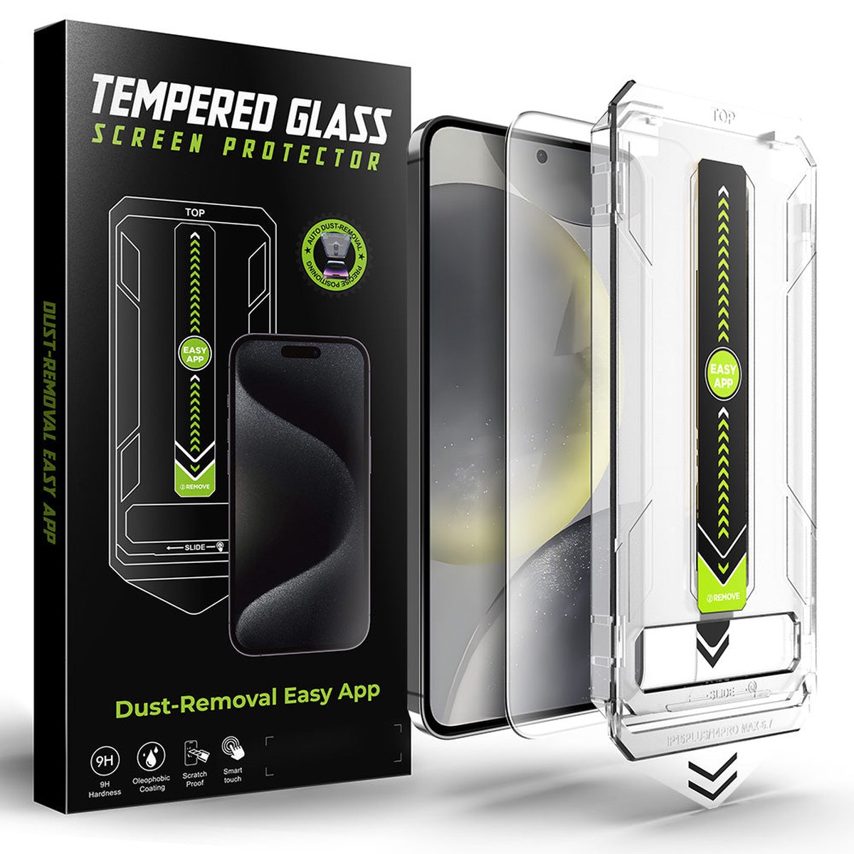 Protector de pantalla Techsuit TitanGlass CrystalHD para Samsung Galaxy S25+ S936 / S24+ S926, vidrio templado, adhesivo completo