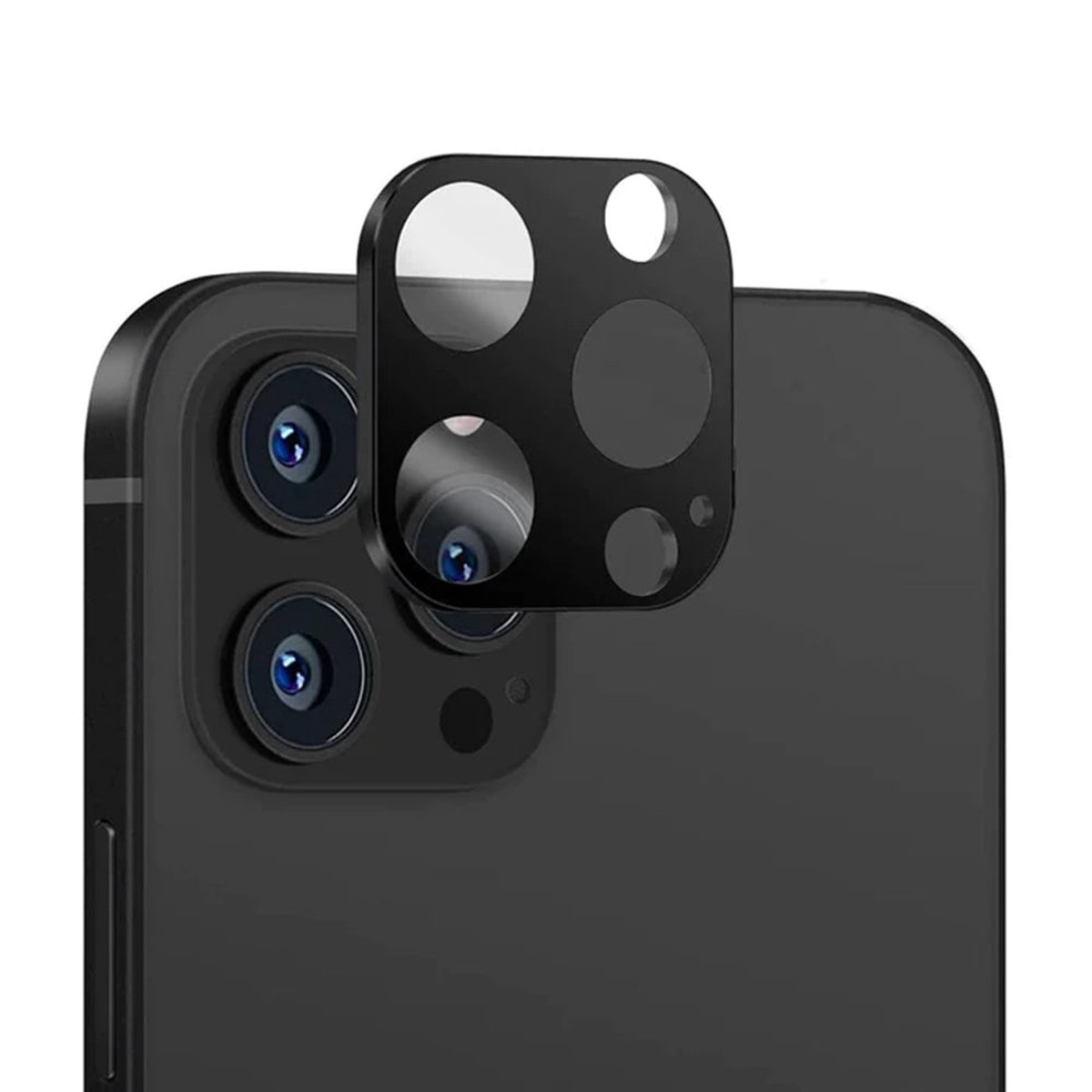 Protector de cmara trasera Techsuit para Apple iPhone 14 Pro Max / 14 Pro, vidrio templado, negro