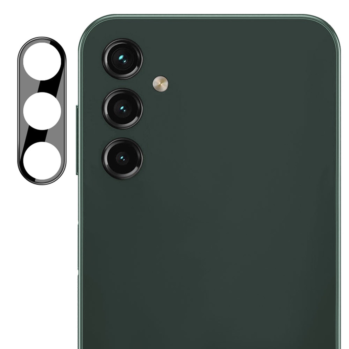 Protector de cmara trasera Techsuit para Samsung Galaxy A54 A546, vidrio templado, negro