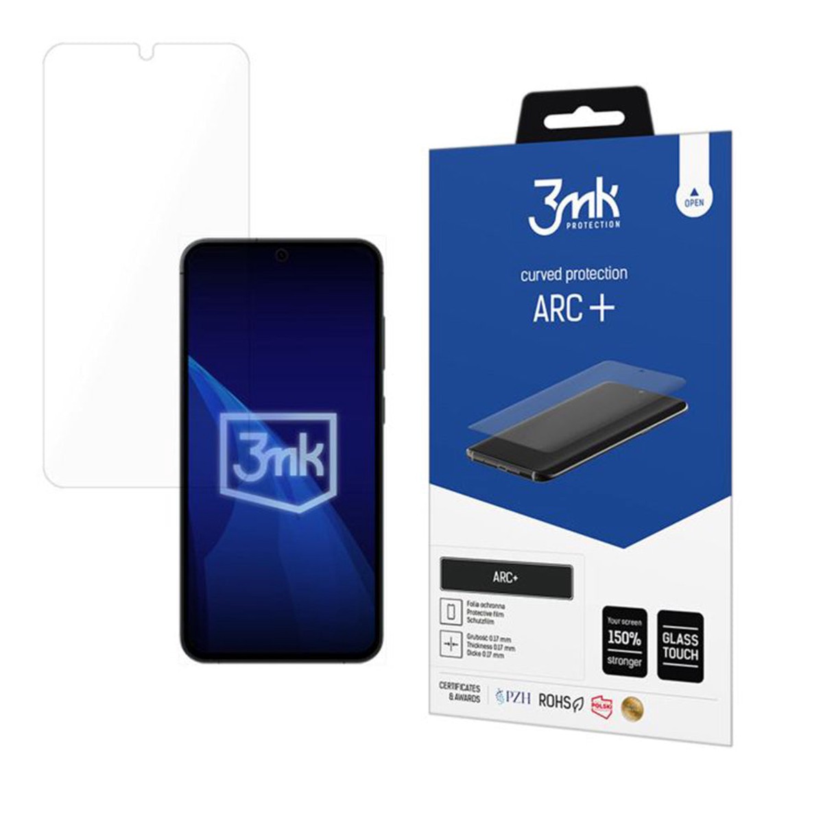 Protector de pantalla 3MK ARC+ para Samsung Galaxy S25 S931, plstico