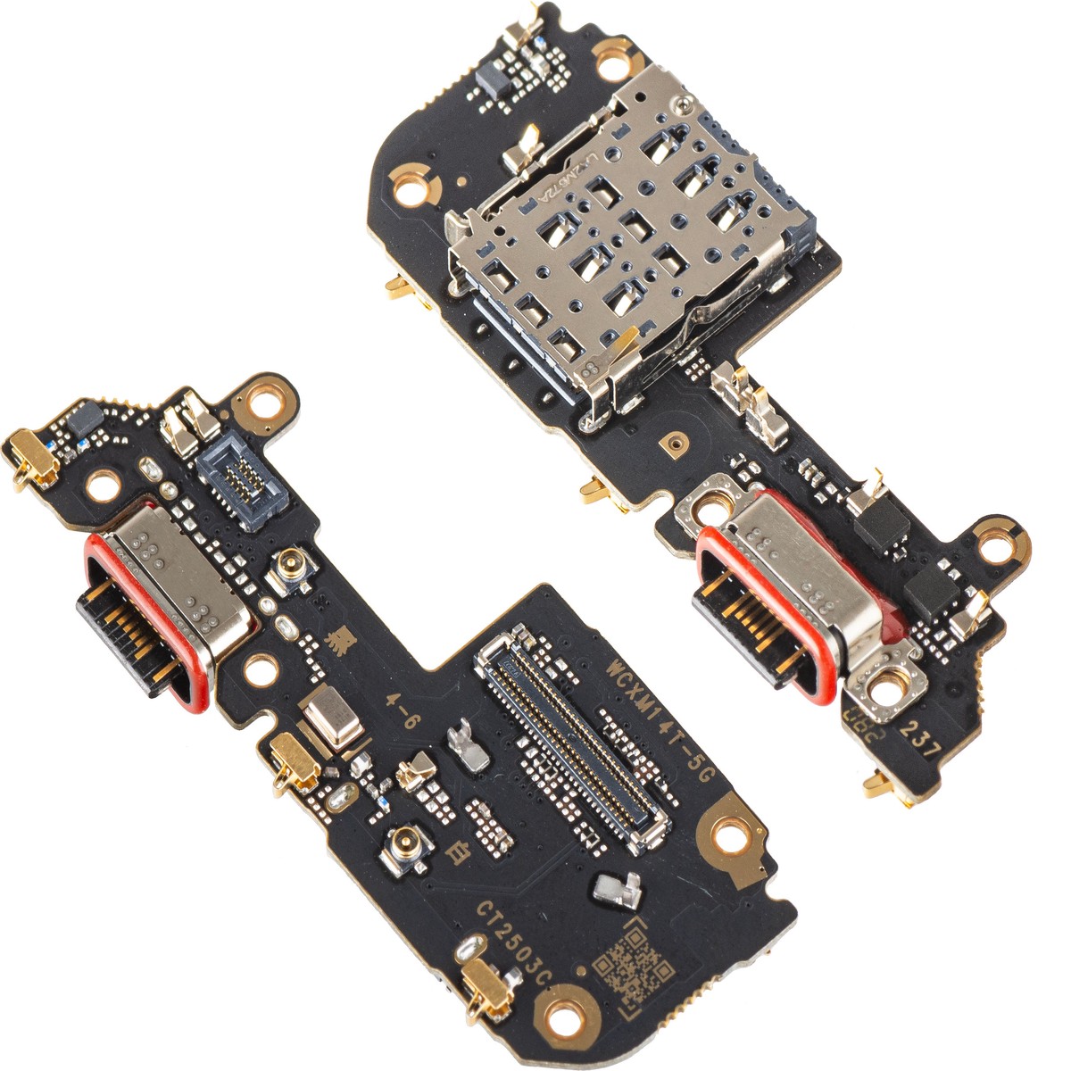 Placa con Conector de Carga - Micrfono - Mdulo Lector SIM Xiaomi 14T