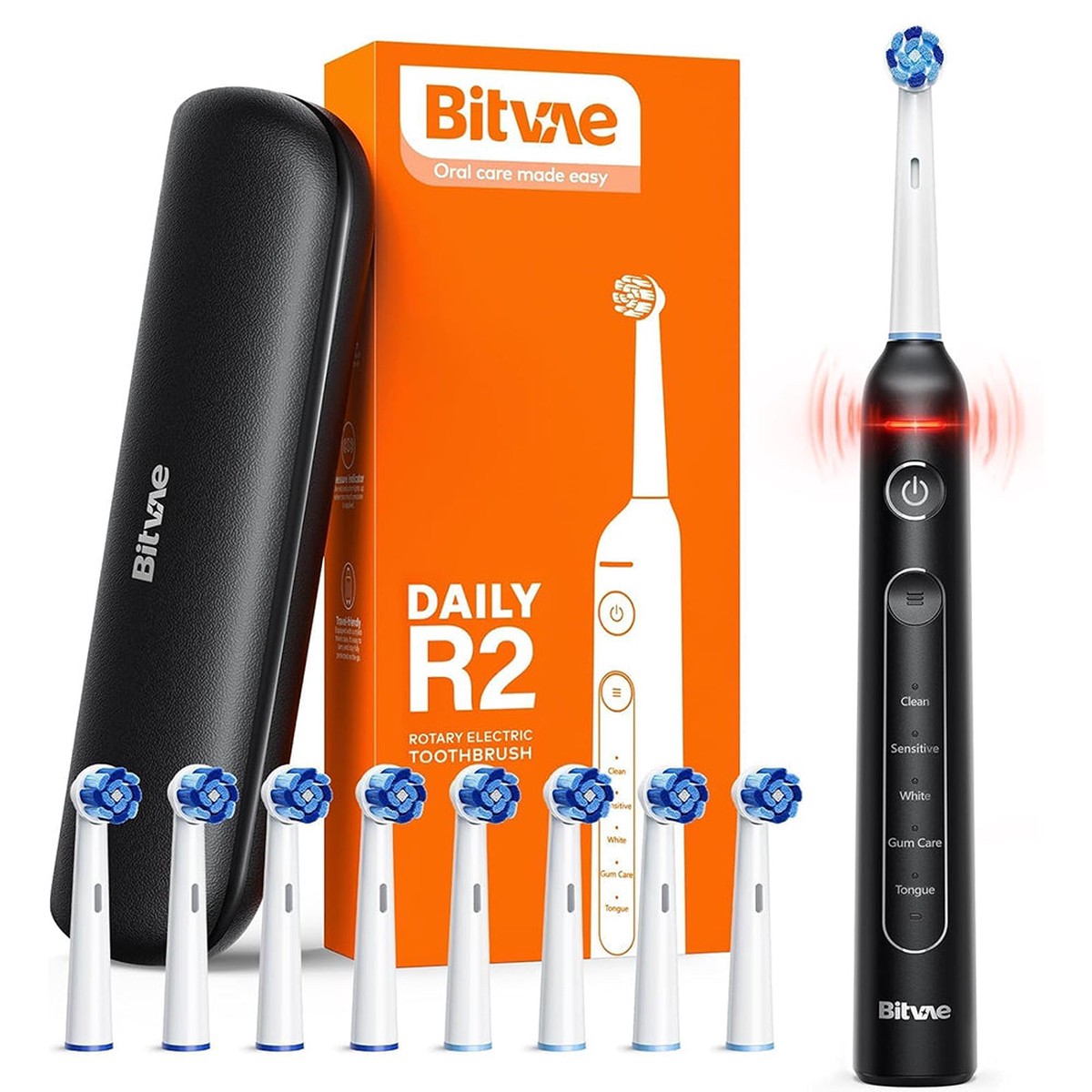 Cepillo de Dientes Elctrico Bitvae R2, Negro