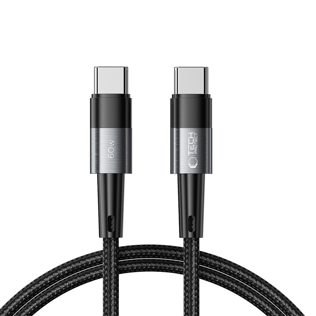 Cable de Datos y Carga USB-C - USB-C Tech-Protect Ultraboost, 60W, 1m, Gris