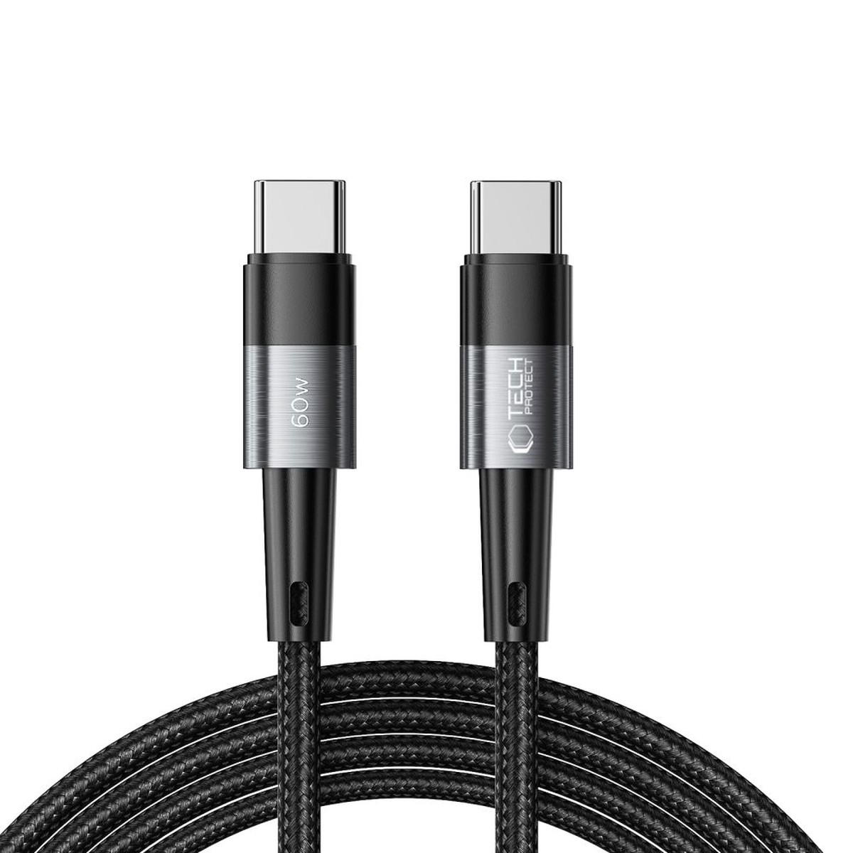 Cable de Datos y Carga USB-C - USB-C Tech-Protect Ultraboost, 60W, 2m, Gris