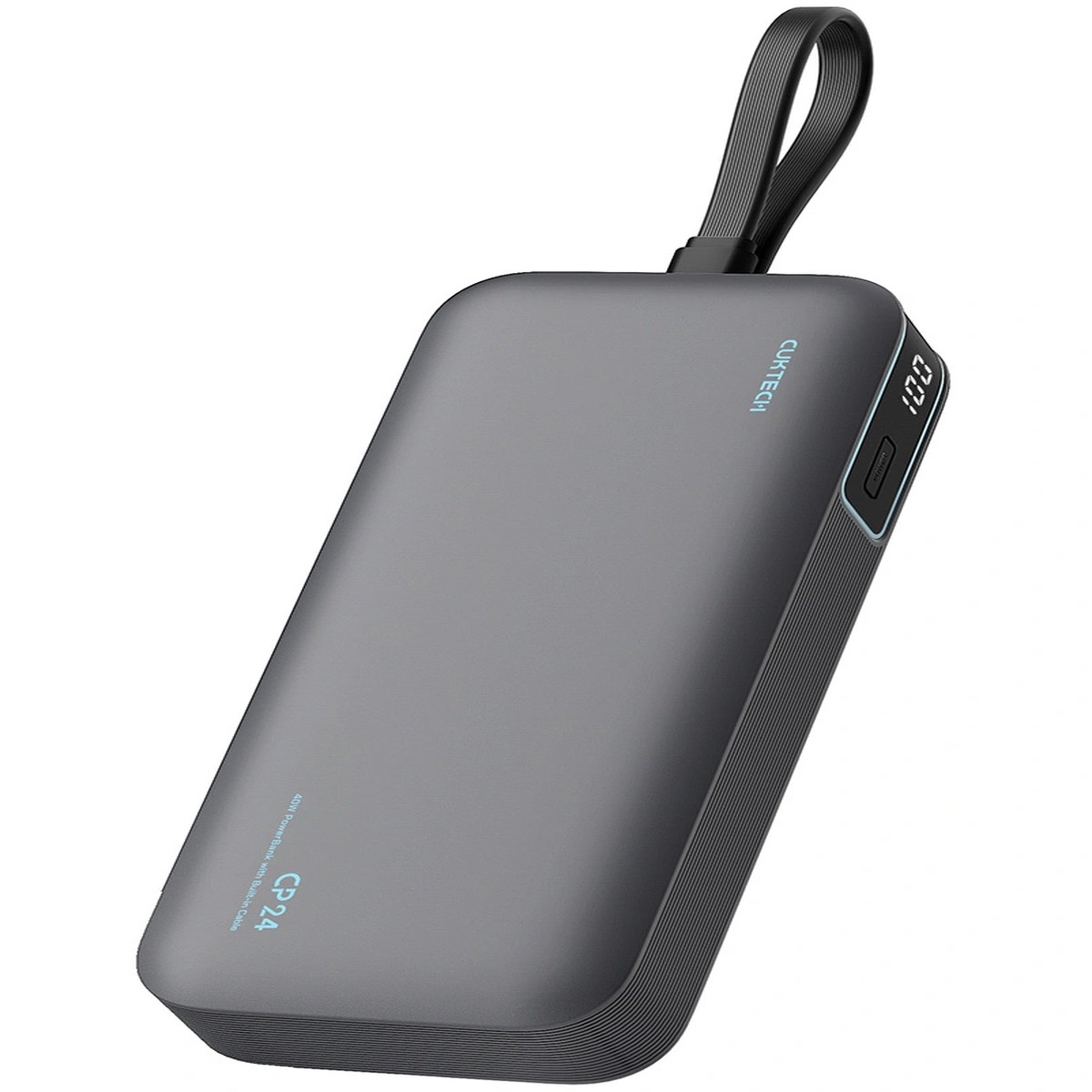 Batera Externa Cuktech LPB200N, 20000mAh, 40W, QC + PD, 1 x USB-A - 2 x USB-C, Negra