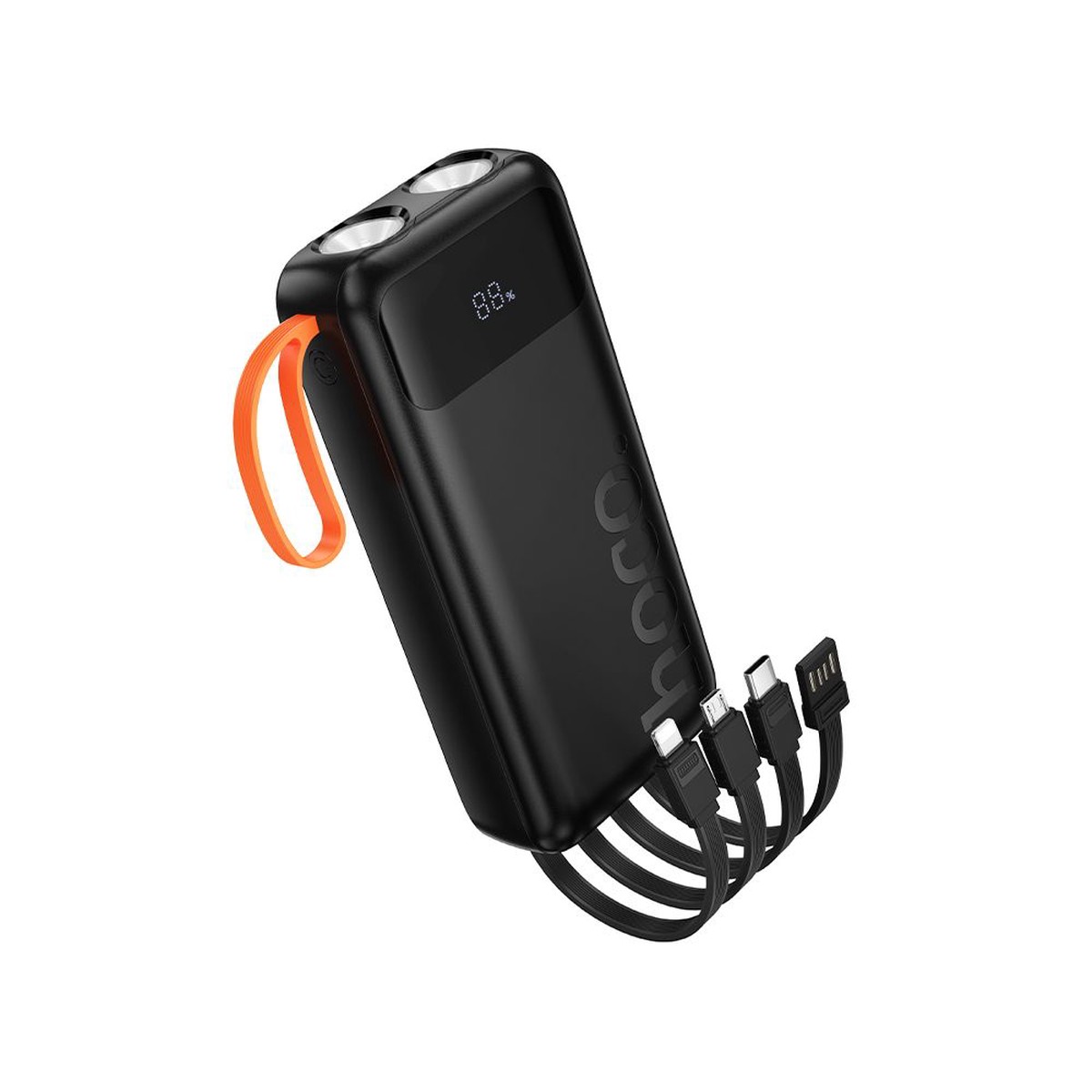 Batera Externa HOCO J151A, 20000mAh, 10W, 1 x Lightning - 1 x microUSB - 1 x USB-A - 1 x USB-C, Negra