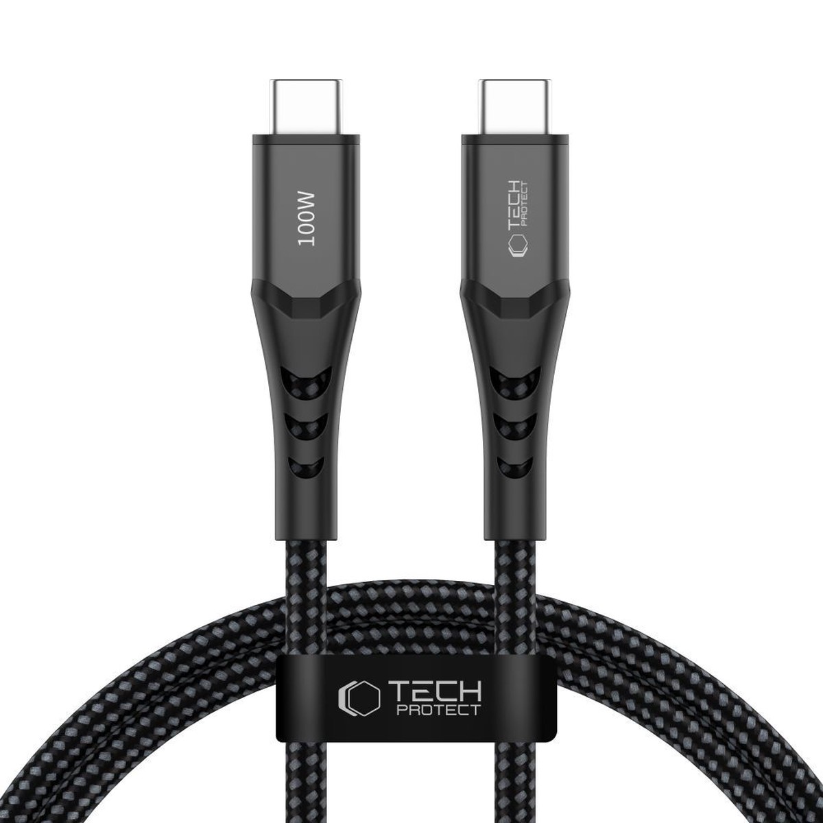 Cable de Datos y Carga USB-C - USB-C Tech-Protect UB11T Ultraboost, 100W, 1m, Negro