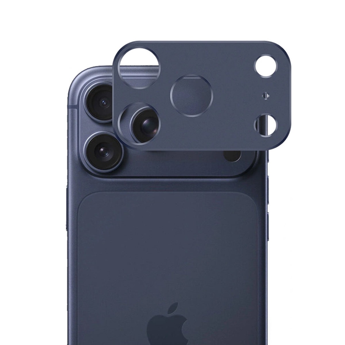 Protector de cmara trasera Techsuit para Apple iPhone 17 Pro Max, vidrio templado, azul oscuro
