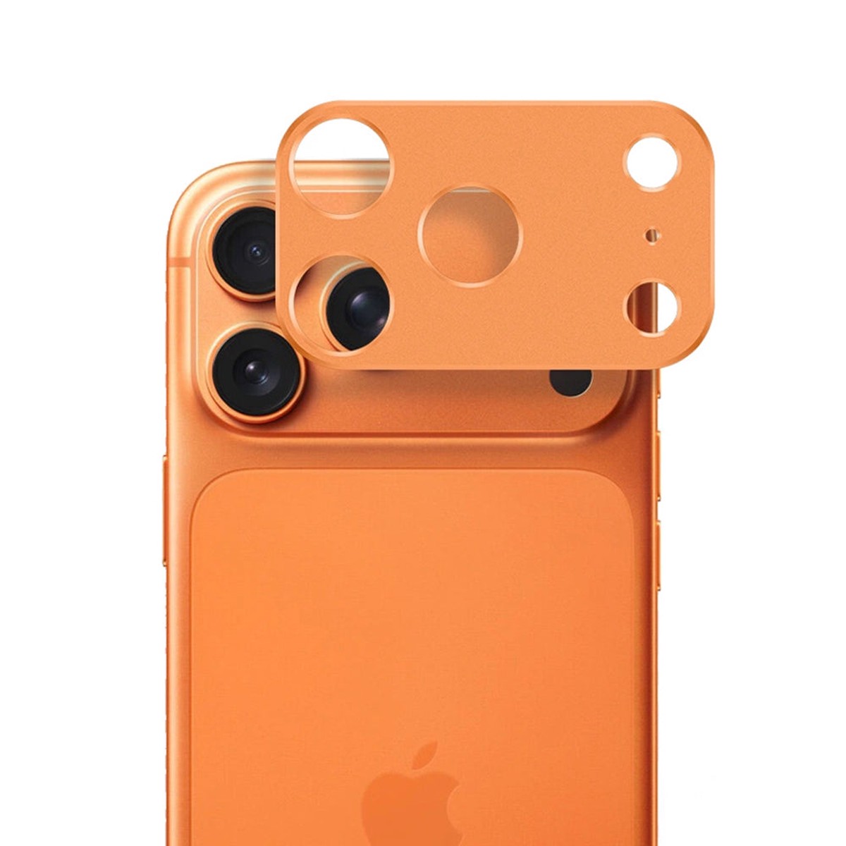 Protector de cmara trasera Techsuit para Apple iPhone 17 Pro, vidrio templado, naranja