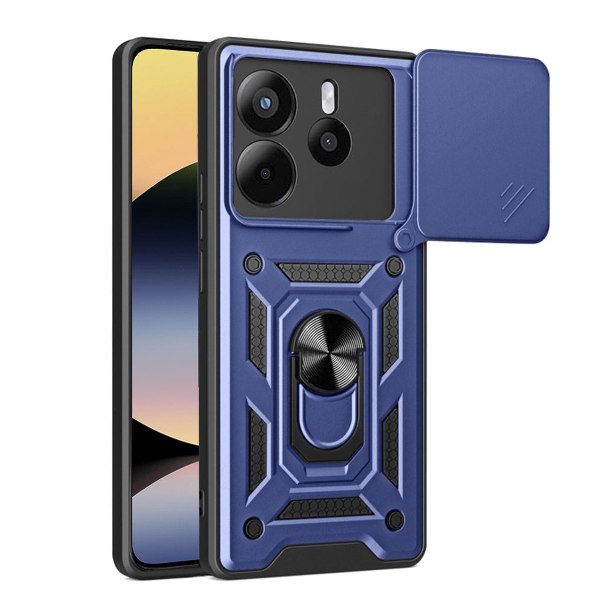 Funda para Xiaomi Redmi Note 14 4G (Estndar), Techsuit, CamShield, Azul