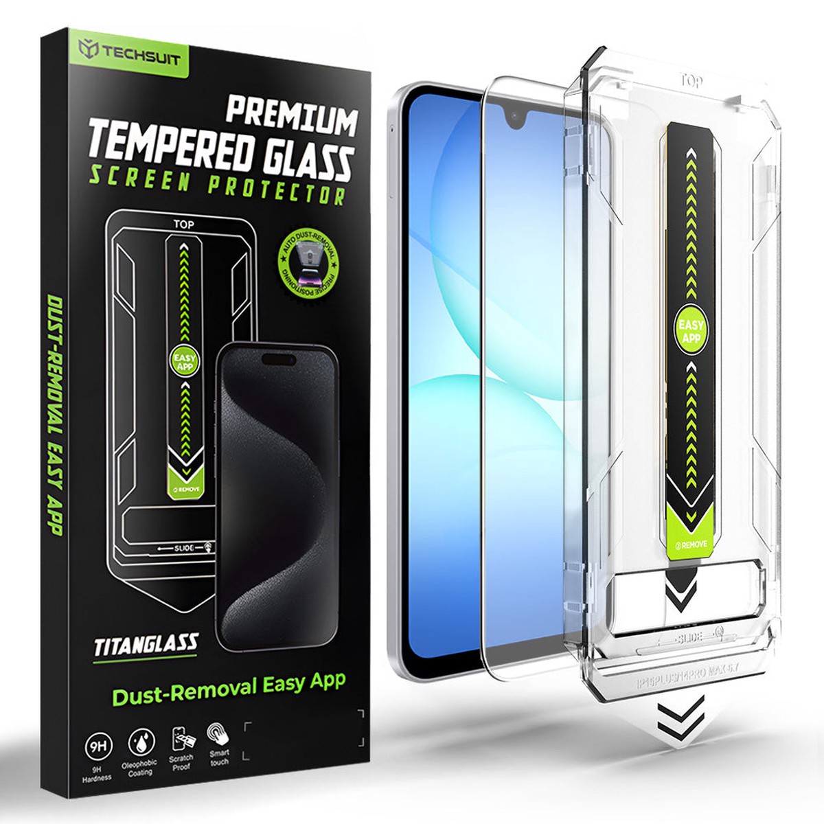 Protector de pantalla Techsuit TitanGlass CrystalHD para Samsung Galaxy A17 5G A176 / A16 5G A166 / A16 4G A165, Vidrio templado