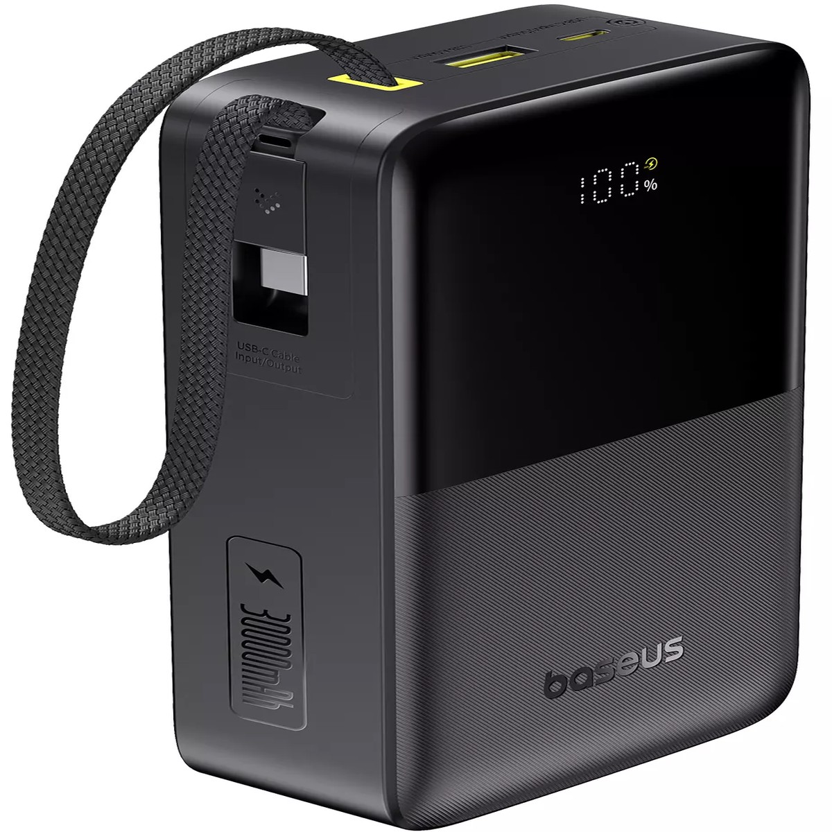 Batera Externa Baseus EnerFill Bipow2 Pro, 30000mAh, 22.5W, QC + PD, 1 x USB-A - 2 x USB-C, Negra E0028100
