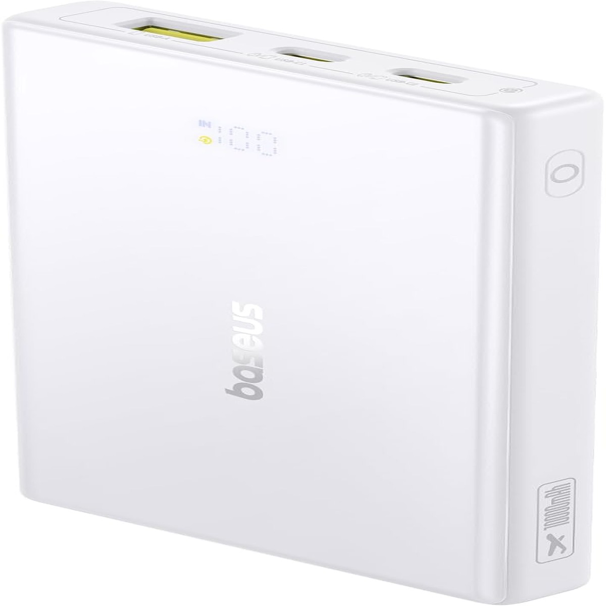 Batera Externa Baseus PicoGo, 10000mAh, 20W, QC + PD, 1 x USB-A - 2 x USB-C, Blanca P10076801213-00