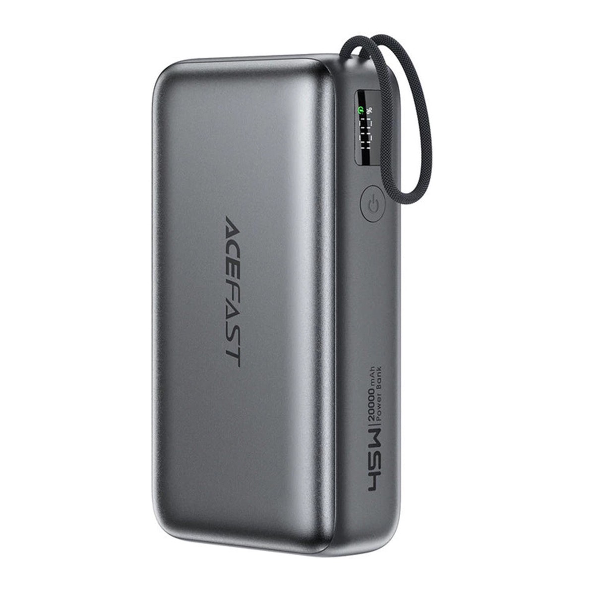 Batera Externa Acefast M34, 20000mAh, 45W, QC + PD, 1 x USB-A - 2 x USB-C, Gris