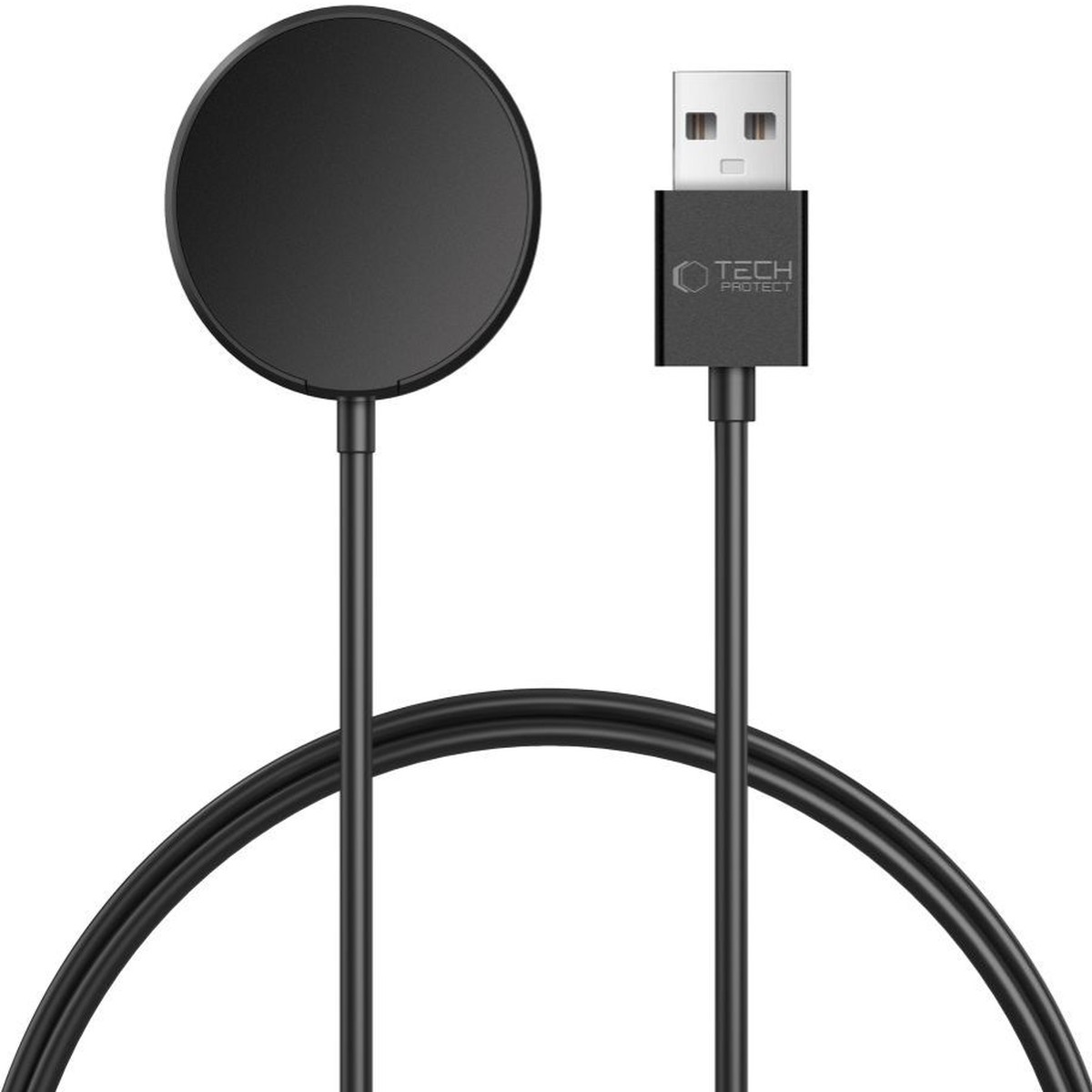 Cargador Inalmbrico Tech-Protect MC03 Ultraboost para Samsung Galaxy Watch Series, USB-A, Negro