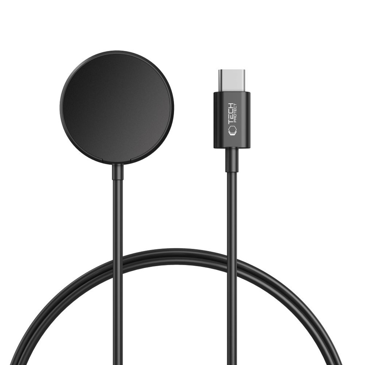 Cargador Inalmbrico Tech-Protect MC03 Ultraboost para Samsung Galaxy Watch Series, USB-C, Negro