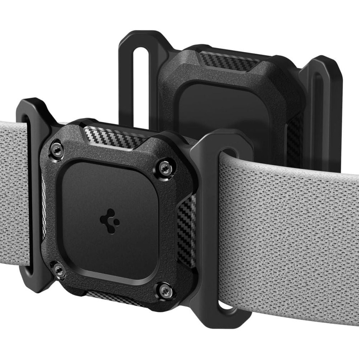 Soporte Spigen Tough Armor para Apple AirTag en Collar para Mascotas, Negro ACS09780