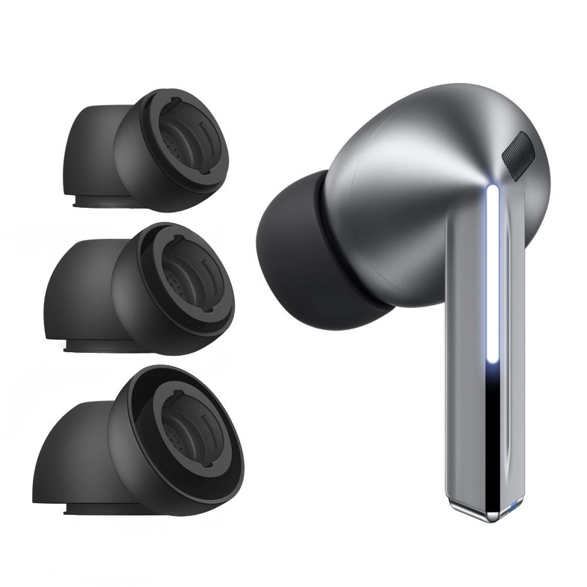 Tapones Tech-Protect para Samsung Galaxy Buds3 Pro, Tamao S / M / L, Negros