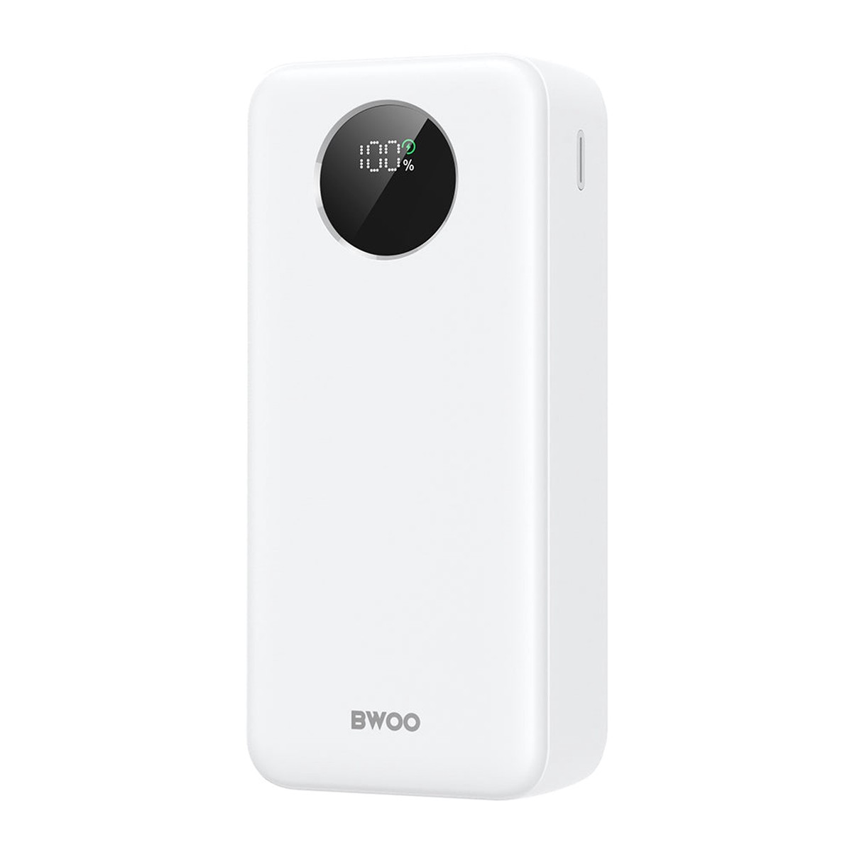 Batera Externa BWOO BO-P64, 30000mAh, 22.5W, QC + PD, 1 x USB-C - 2 x USB-A, Blanca